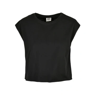 Afbeelding van Urban Classics Ladies Organic Short TEE Tshirt basic, Dames, Maat: Medium, Schwarz