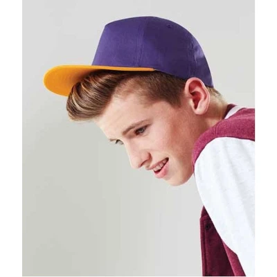 Afbeelding van Beechfield kinder baseball cap Zwart/blauw