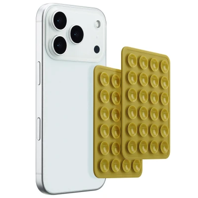 Afbeelding van Selencia 2 Pack Telefoonhouder zuignap Olive Dust Groen Siliconen En TPU (zacht)