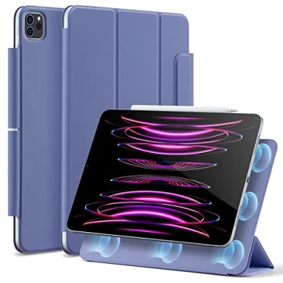 Afbeelding van ESR Rebound Telefoonhoes, magnetisch, compatibel met iPad Pro 12,9 inch (2022/2021/2020, 6e/5e/4e generatie), praktische magnetische hechting, 2 weg standaard, volledige potloodondersteuning, paars