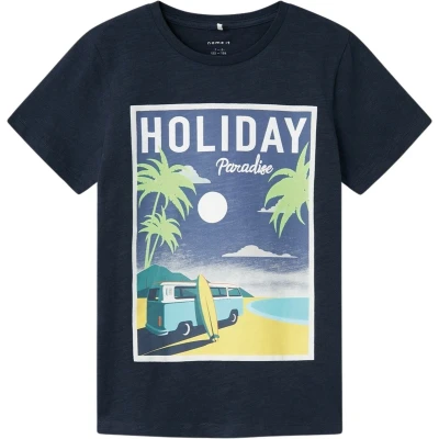 Afbeelding van NAME IT KIDS T shirt NKMZEFREDE met printopdruk donkerblauw