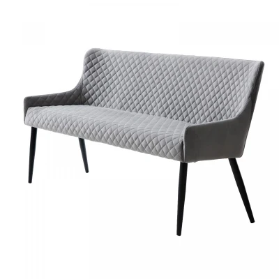 Afbeelding van Nordic Home Milly eetkamerbank Velvet grijs