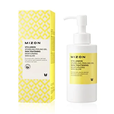 Afbeelding van [MIZON] PEELING GEL VITA LEMON (145ml) Koreaanse huidverzorging Citroenschilolie en bruisend water Verstevigt/hydrateert Verzorgt de poriën Verwijdert dode cellen