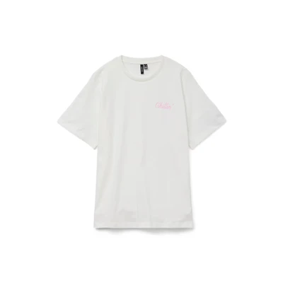 Afbeelding van Vero Moda Vmkatrine Tshirt print, Dames, Maat: XS, Snow white