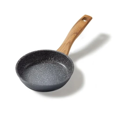 Afbeelding van STONELINE Back to Nature koekenpan, 14 cm, anti aanbaklaag pan met echte steendeeltjes, alle warmtebronnen incl. inductie, vetvrij braden