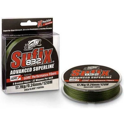 Afbeelding van Sufix 832 Braid L.Vis Green Gevlochten lijn 0.24mm/17.7kg (250m)