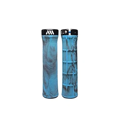 Afbeelding van All Mountain Style Lichte AMS Berm Grips voor MTB Veilige en Duurzame Grip, Geschikt Mountain, Enduro &amp; Downhill, 135mm Lengte Slechts 100g Blauw Camo