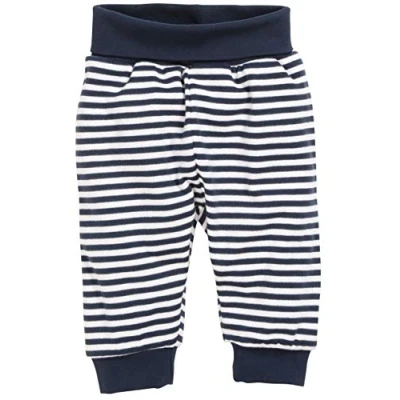 Afbeelding van Schnizler Babybroek Interlock Wit/navy Maat 74