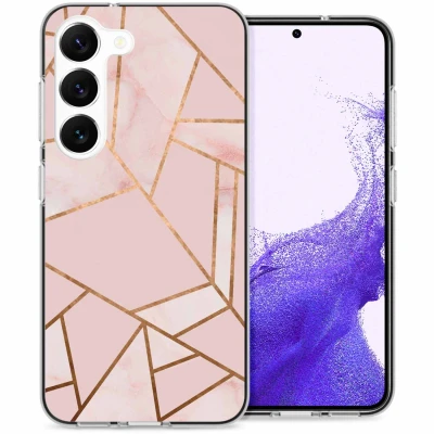 Afbeelding van Samsung Galaxy S23 Hoesje Siliconen en TPU (zacht) iMoshion Softcase/Backcover Roze Telefoonhoesje