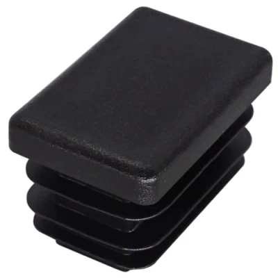 Afbeelding van SKIR&#039;CO (20 stuks) rechthoekige kunststof stekkers 20 x 30 mm, mat buiseindkappen, buisinzetstukken, hekpaalstekkers, zwart RAL 9005