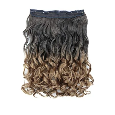 Afbeelding van CAISHA 40cm Clip In Extensies Haarextensies Haarstukje Golvend Ombré Bruin Mix C72 1