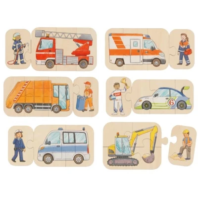 Afbeelding van Goki Puzzle, vehicles 18