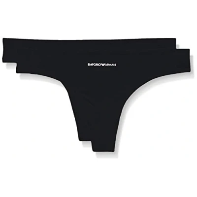 Afbeelding van Emporio Armani Thong 2 PACK String, Dames, Maat: Large, Nero