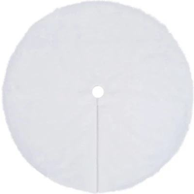 Afbeelding van Kerstboomrok 90 cm kunstbont wit