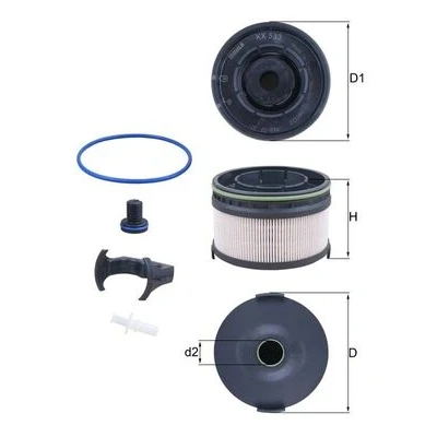 Afbeelding van Mahle Original Brandstoffilter KX 533KIT