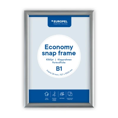 Afbeelding van Europel clicklijst Economy, lijst 25 mm, ft B1, zilver
