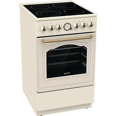 Afbeelding van Gorenje GECS5B70CL keramisch fornuis Beige Retro