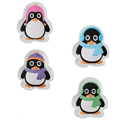 Afbeelding van Herbruikbare handwarmers, set van 4 stuks, pinguïn, handwarmers voor onderweg, winter, handtassen, warmers, kabouters, kerstcadeau, cadeau