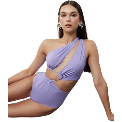 Afbeelding van Trendyol Rood One Shoulder Tunnel Cut Out/Vensterd Regular Core Badpak Tbess23Ma00206