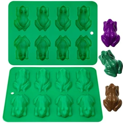 Afbeelding van Webake 2 stuks chocoladevormen kikker 8 bonbons siliconen vormen voor chocolade snoep