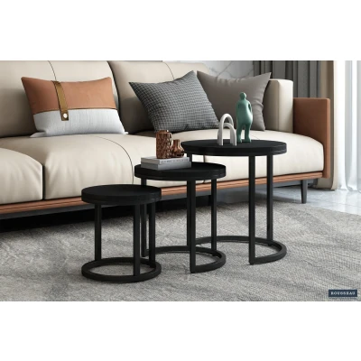 Afbeelding van Rousseau Salontafel Zwart 45x45x45 cm