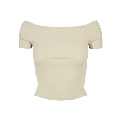 Afbeelding van Urban Classics OFF Shoulder Tshirt basic, Dames, Maat: XS, Softseagrass