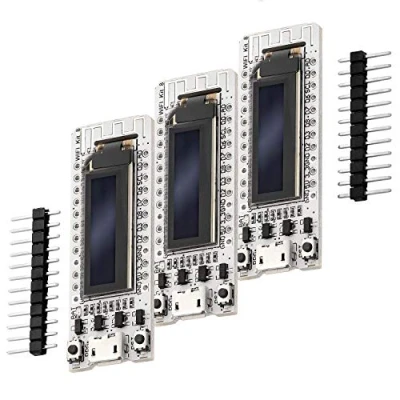 Afbeelding van AZDelivery 3 x NodeMCU ESP8266 12E Heltec met OLED display CP2102 WLAN WIFI Development Board Inclusief E Book!