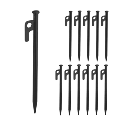 Afbeelding van Relaxdays rotspennen tentharingen set van 12 voor harde grond 20 cm lang staal