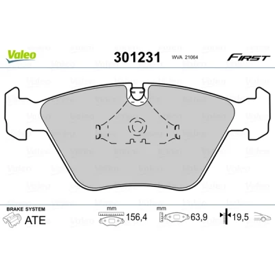 Afbeelding van Valeo Remblokset 301231