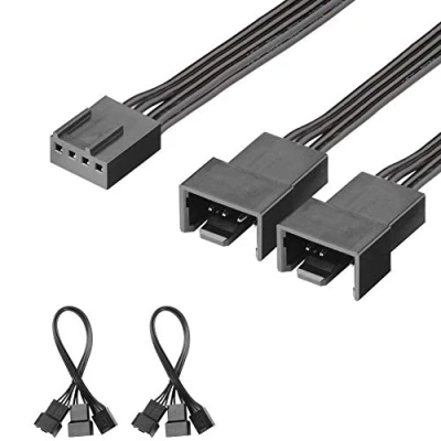 Afbeelding van J&amp;D PWM Splitterkabel met 2 Ventilatoren (2 Stuks), 15 cm
