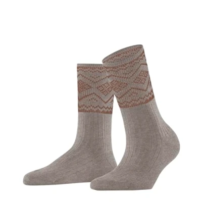 Afbeelding van Esprit Selbu Shimmer Sokken, Dames, Maat: 35 38, Nutmeg mel