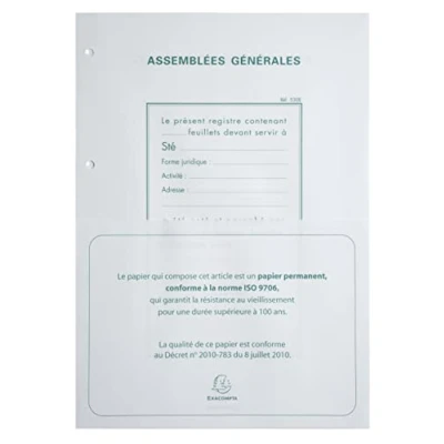 Afbeelding van Exacompta 5419E navulverpakking, 100 bewegende bladen, geperforeerd, 4 gaten, 1 tot 100, formaat A4 (voor ordner 530E)