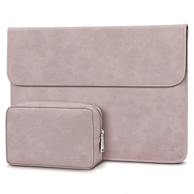 Afbeelding van TECOOL 12.3 13 Inch Laptophoes, Waterbestendige Beschermhoes Laptoptas Sleeve en Accessoiretas voor 2018 2020 Macbook Air A1932/A2179, 2016 Pro 13, Surface X 7 6 5 4 3 Roze