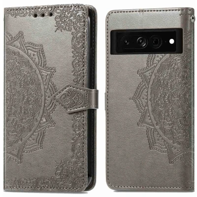 Afbeelding van Google Pixel 7 Pro Hoesje Kunstleder iMoshion Bookcase Grijs Telefoonhoesje