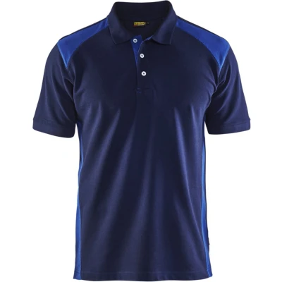 Afbeelding van Blaklader Poloshirt piqué 3324 1050 Marineblauw/Korenblauw XS