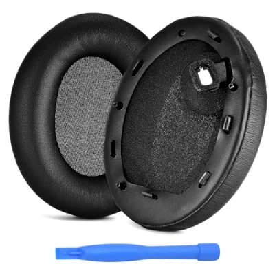Afbeelding van MMOBIEL Oorkussens voor Sony WH 1000XM4 Noise Cancelling Hoofdtelefoon Memory Foam en Protein PU Koptelefoon Isolation Earpads Zwart