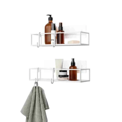 Afbeelding van Umbra Doucherek Cubiko Set Van 2 Wit 32x12x6cm
