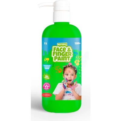 Afbeelding van Natural Face &amp; Finger Paint 1000 ml Bottle Dispenser Groen