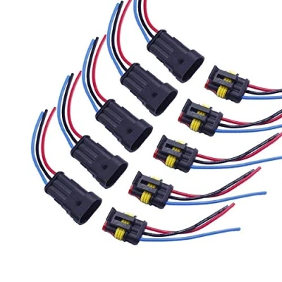 Afbeelding van Mintice 5 x 3 polige kabelconnector, stekker, waterdicht, snelkoppeling, draad, elektrische uitrusting, auto, vrachtwagen