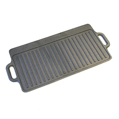 Afbeelding van Gietijzeren Grillplaat Dubbelzijdig 45cm x 23cm KitchenCraft Cast Iron