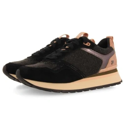 Afbeelding van Gioseppo Ardagger Sneakers laag, Dames, Maat: 38, Black Leer en textiel