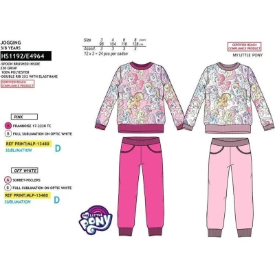 Afbeelding van My little pony Meisjes Joggingpak Maat 104 Roze
