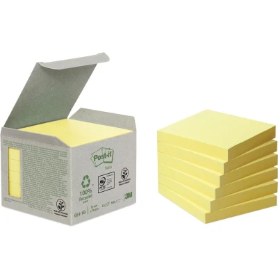 Afbeelding van Set plakbriefjes Post it 76 x mm Geel (4 Stuks)