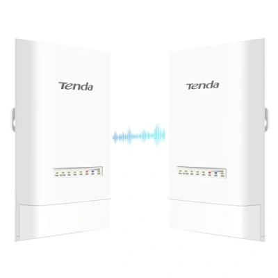 Afbeelding van Tenda OS3 Externe WLAN brug Access Point (867 Mbps / 5 GHz, 12 dBi richtantenne, 4 LAN poorten 10/100 Mbit/s, bereik km, centraal beheer) (2 stuks)