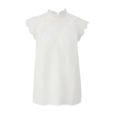 Afbeelding van QS Blouse, Dames, Maat: 32, Ecru