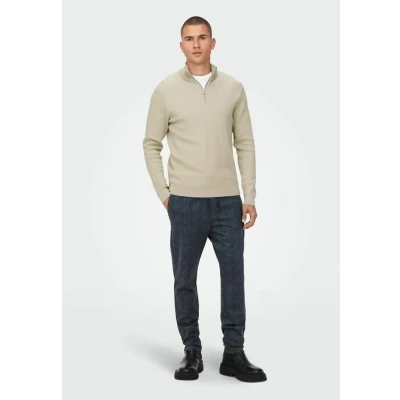 Afbeelding van Only &amp; Sons HIGH NECK Trui, Heren, Maat: XS, Silver lining