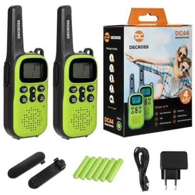 Afbeelding van Decross DC44 Twin EU (4 km), Walkietalkie, Groen