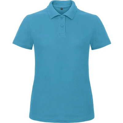 Afbeelding van Dames Polo ID.001 Atoli Blauw merk B&amp;C maat XL