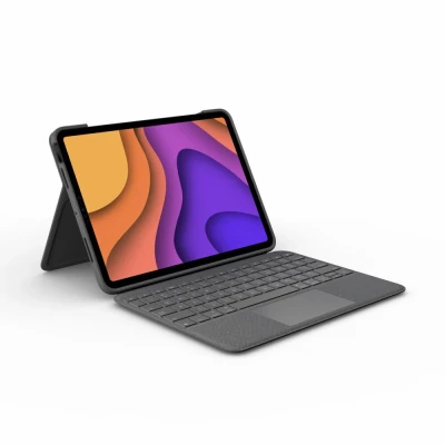 Afbeelding van Logitech Folio Touch QWERTY Pan Nordic Grijs Smart Connector