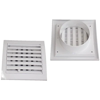 Afbeelding van Muurrooster regelbaar 150x150 diameter: 100 wit ND10R